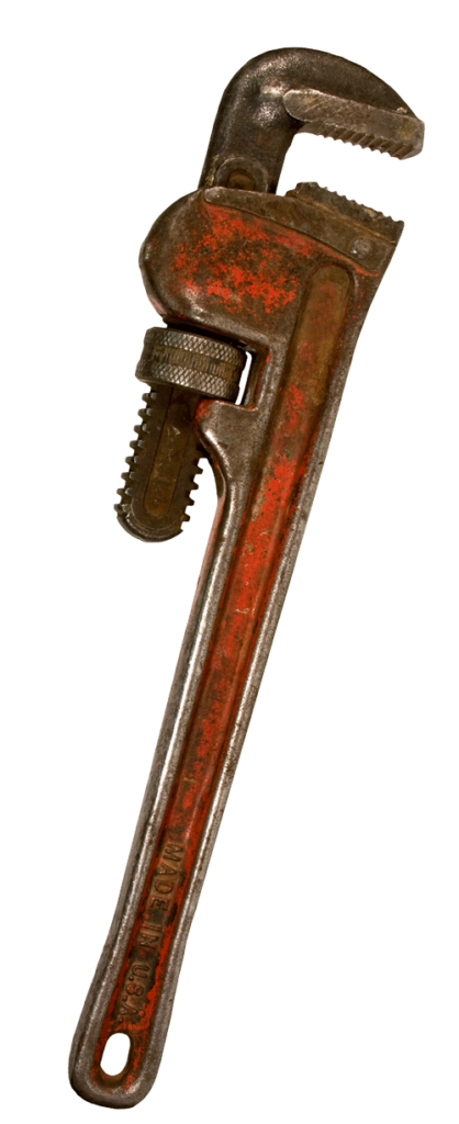 Vintage wrench to fix stubborn pipes